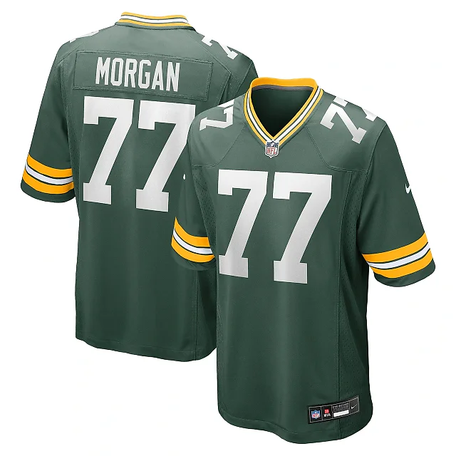 Zennovawear Men's Green Bay Packers Morgan Green Player Game Jersey