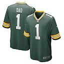 Zennovawear Men's Green Bay Packers Number 1 Dad Green Game Jersey