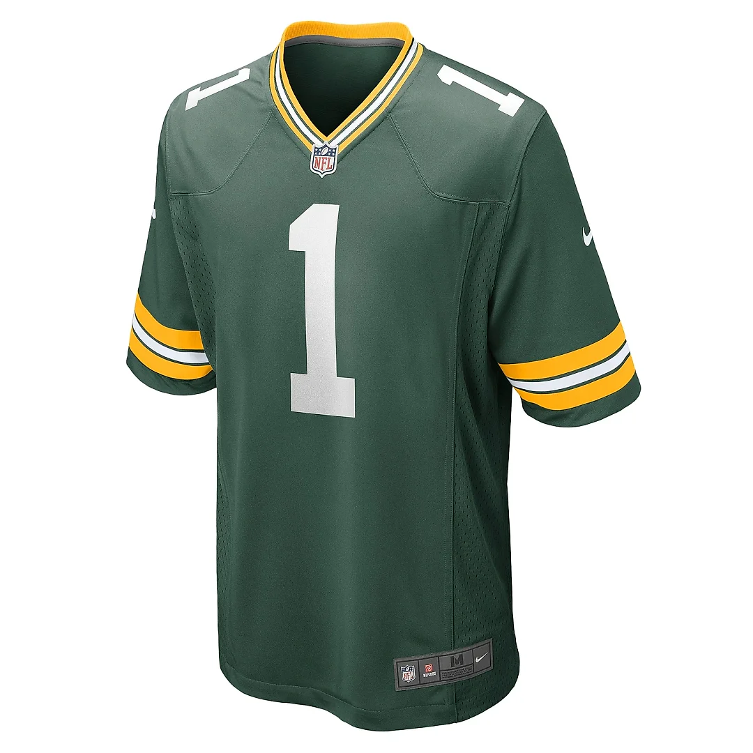 Zennovawear Men's Green Bay Packers Number 1 Dad Green Game Jersey