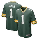 Zennovawear Men's Green Bay Packers Number 1 Groom Green Game Jersey