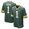 Zennovawear Men's Green Bay Packers Number 1 Groom Green Game Jersey
