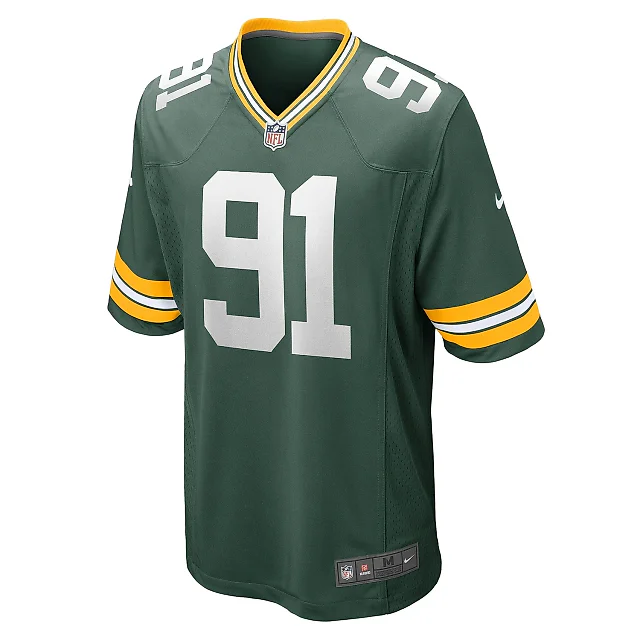 Zennovawear Men's Green Bay Packers Preston Smith Green Game Team Jersey