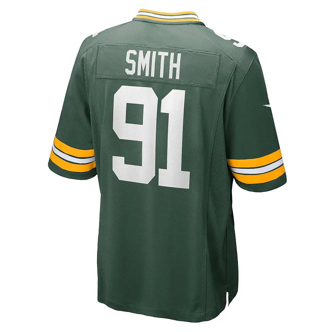 Zennovawear Men's Green Bay Packers Preston Smith Green Game Team Jersey
