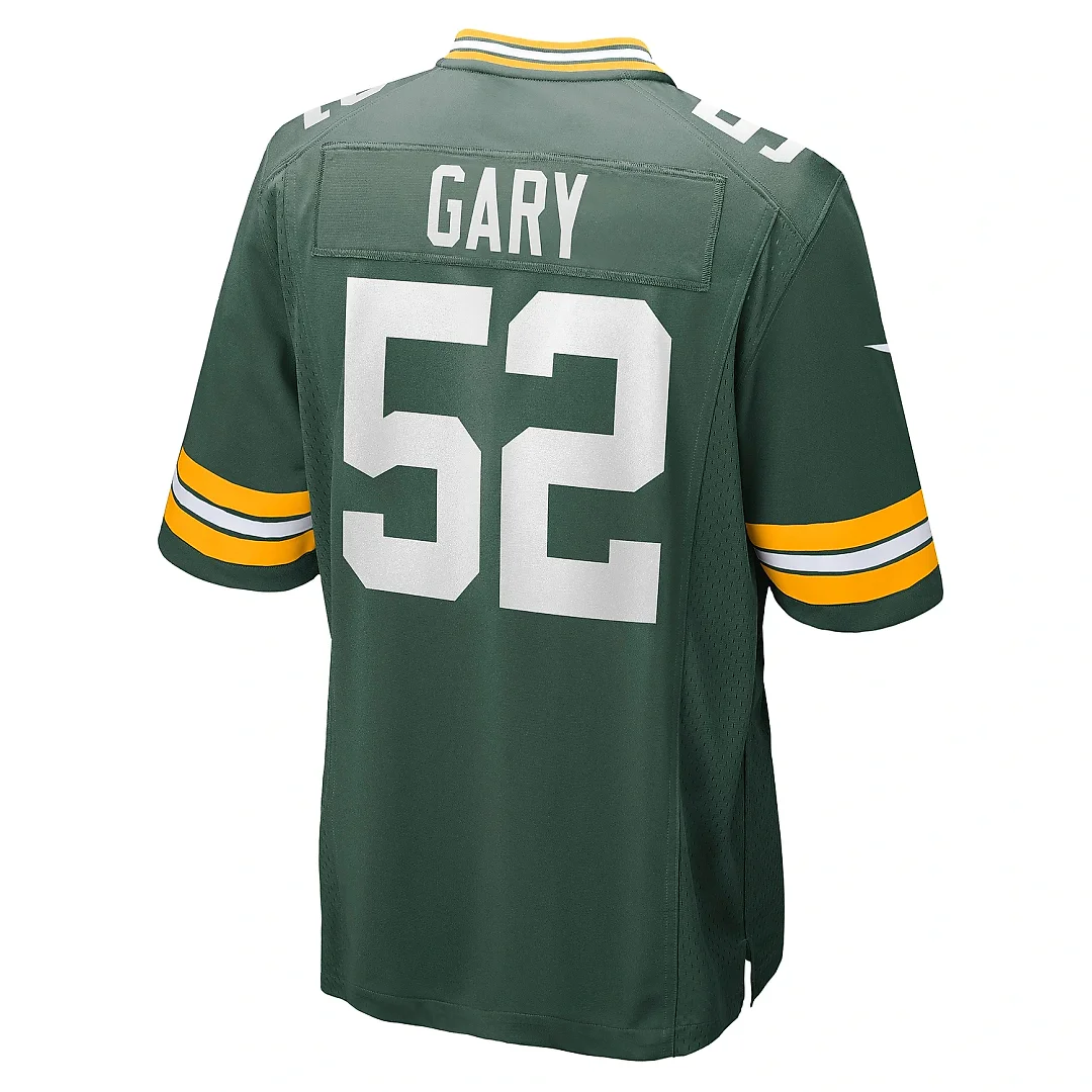 Zennovawear Men's Green Bay Packers Rashan Gary Green Game Jersey