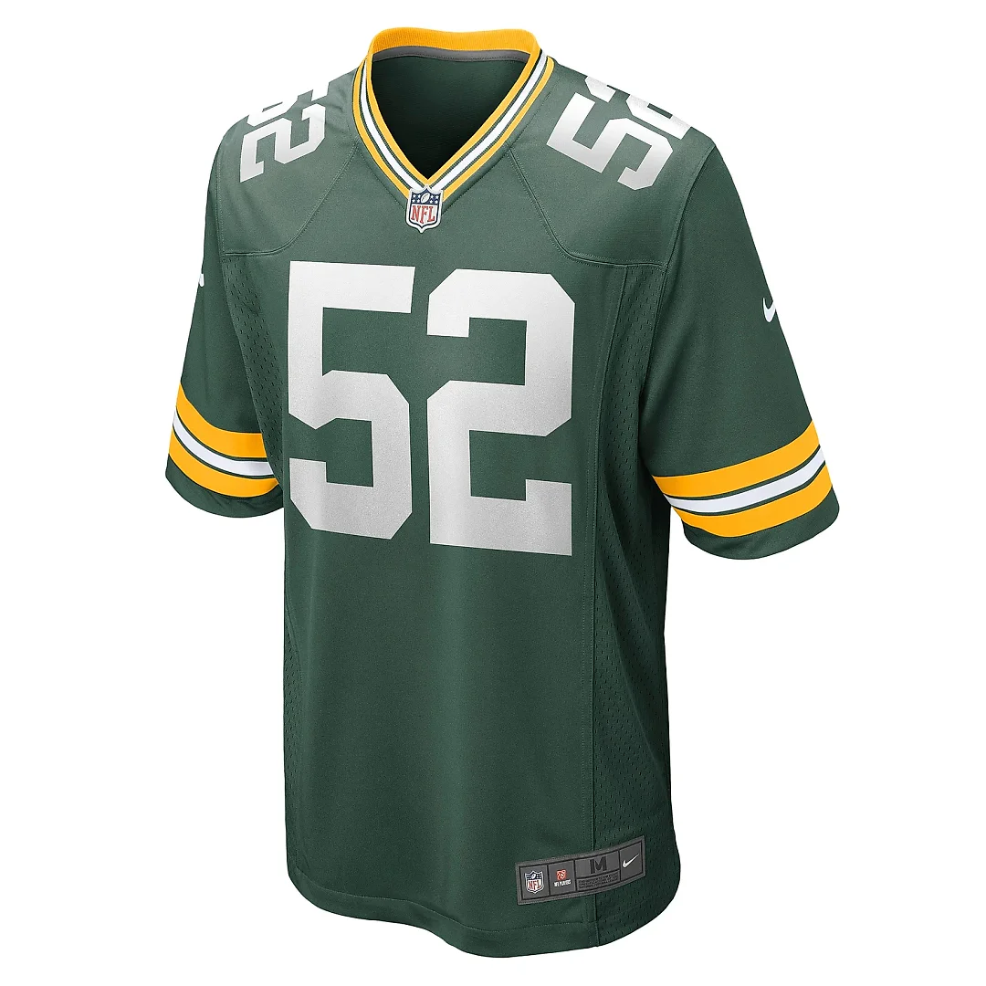 Zennovawear Men's Green Bay Packers Rashan Gary Green Game Jersey