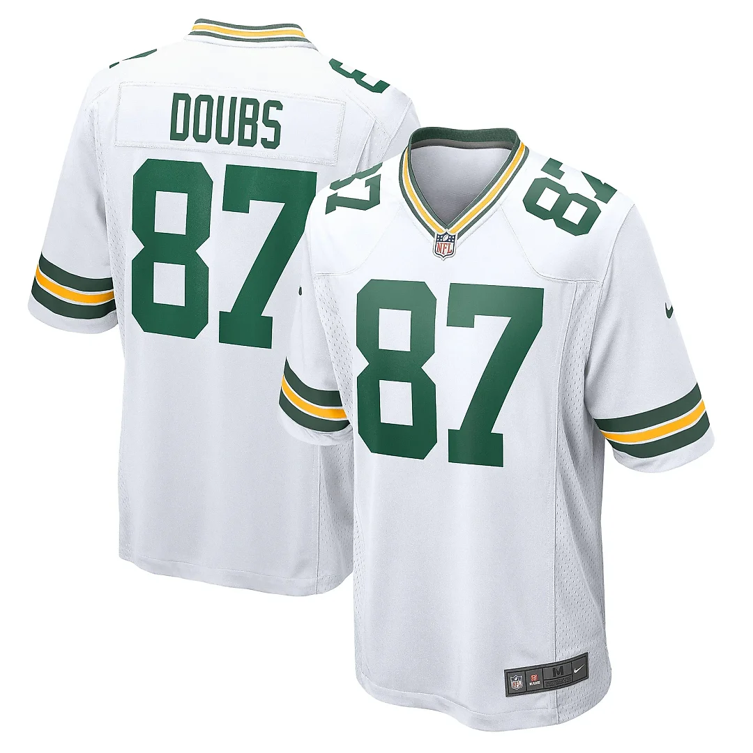 Zennovawear Men's Green Bay Packers Romeo Doubs White Game Player Jersey