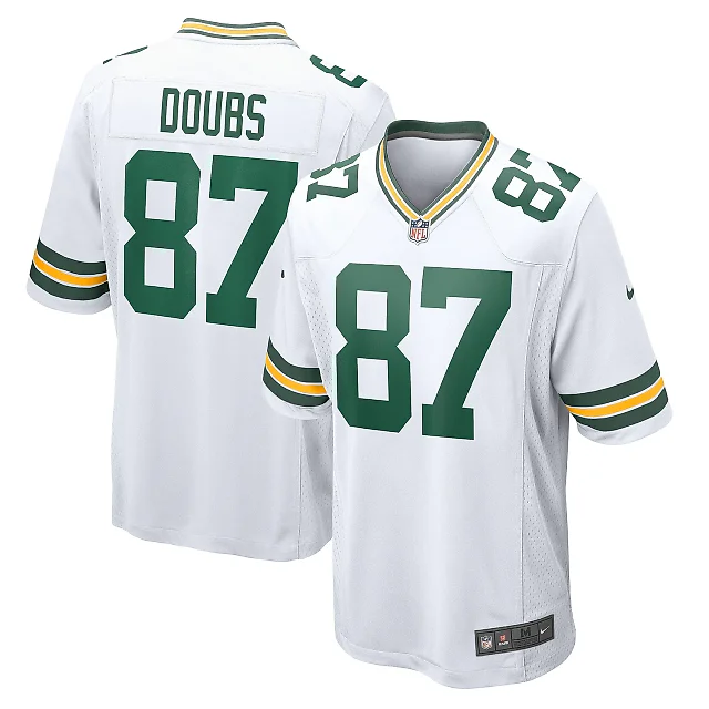 Zennovawear Men's Green Bay Packers Romeo Doubs White Game Player Jersey