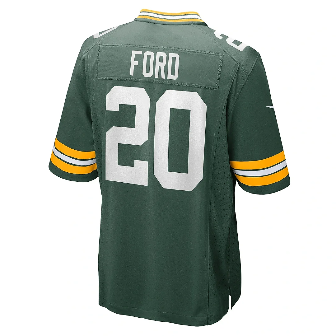 Zennovawear Men's Green Bay Packers Rudy Ford Green Game Player Jersey