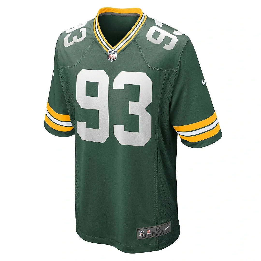 Zennovawear Men's Green Bay Packers T.J. Slaton Green Game Jersey