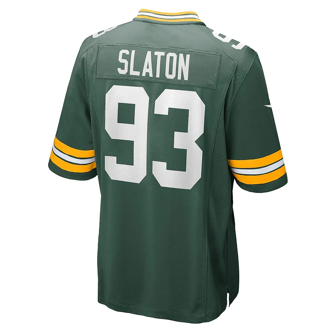 Zennovawear Men's Green Bay Packers T.J. Slaton Green Game Jersey