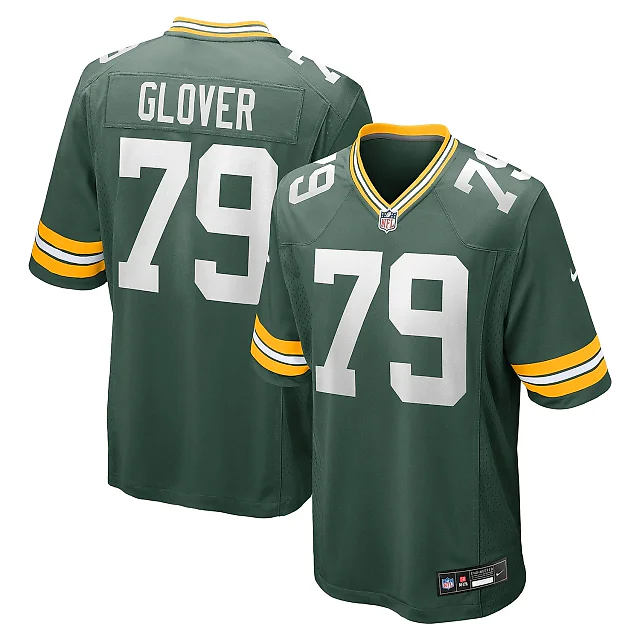 Zennovawear Men's Green Bay Packers Travis Glover Green Game Jersey