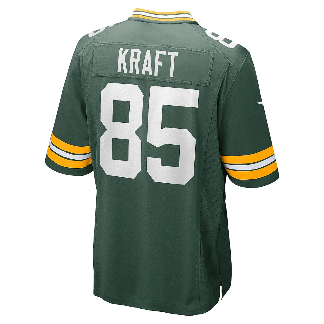 Zennovawear Men's Green Bay Packers Tucker Kraft Green Game Jersey