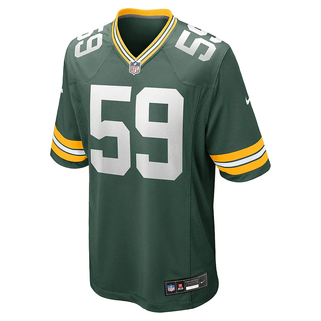 Zennovawear Men's Green Bay Packers Ty'Ron Hopper Green Game Jersey