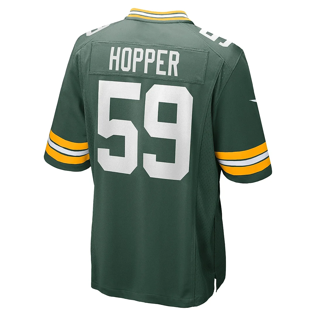 Zennovawear Men's Green Bay Packers Ty'Ron Hopper Green Game Jersey