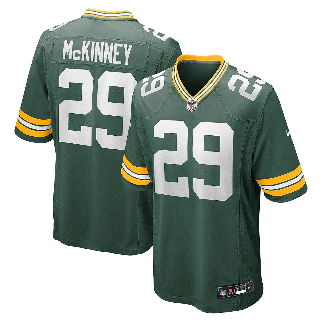 Zennovawear Men's Green Bay Packers Xavier McKinney Green Team Game Jersey