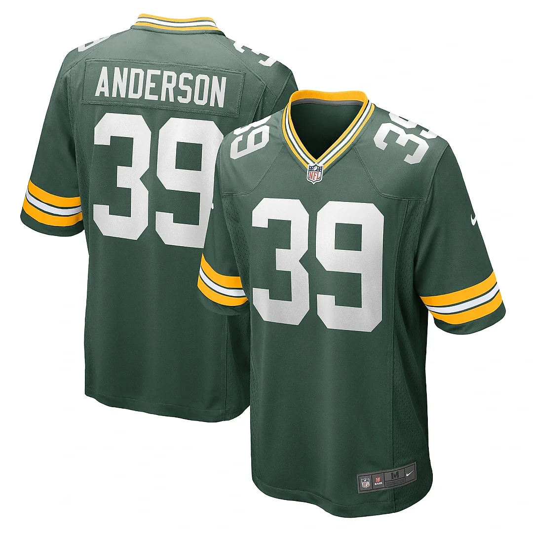 Zennovawear Men's Green Bay Packers Zayne Anderson Green Team Game Jersey