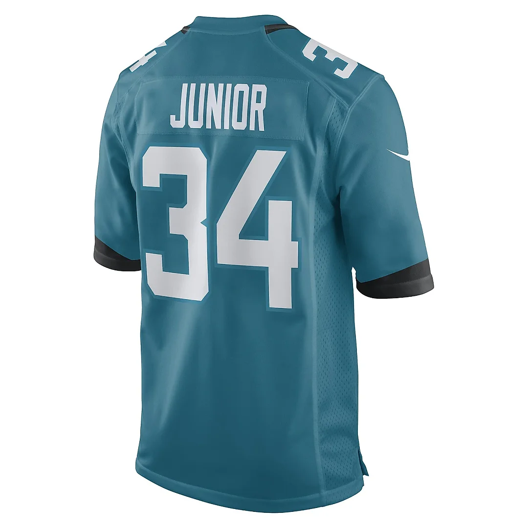 Zennovawear Men's Gregory Junior Jacksonville Jaguars Teal Team Game Player Jersey
