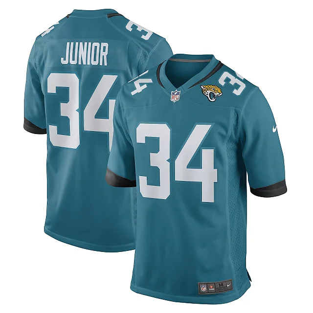 Zennovawear Men's Gregory Junior Jacksonville Jaguars Teal Team Game Player Jersey