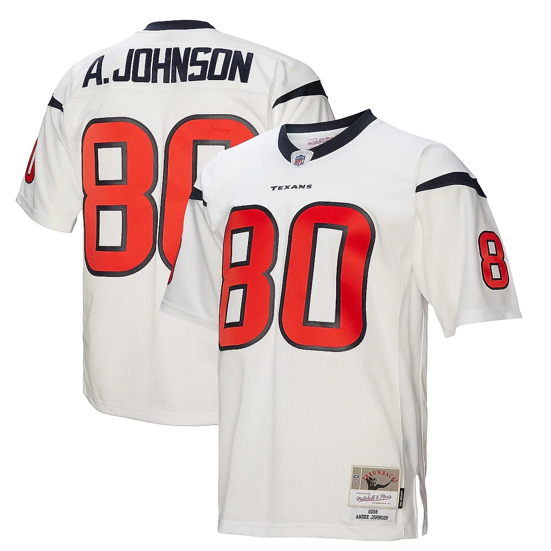 Zennovawear Men's Houston Texans Andre Johnson Mitchell & Ness White Legacy Jersey