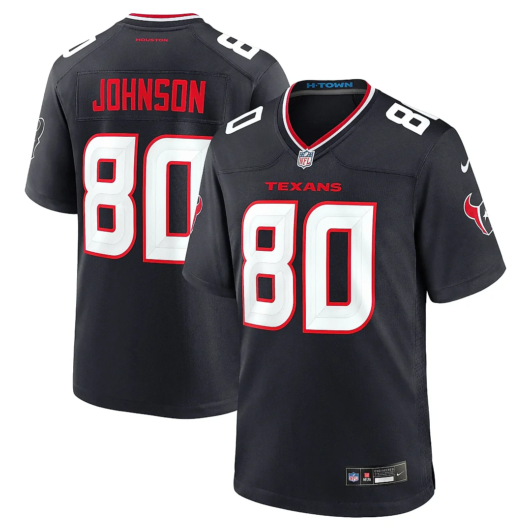 Zennovawear Men's Houston Texans Andre Johnson Navy Team Retired Player Game Jersey