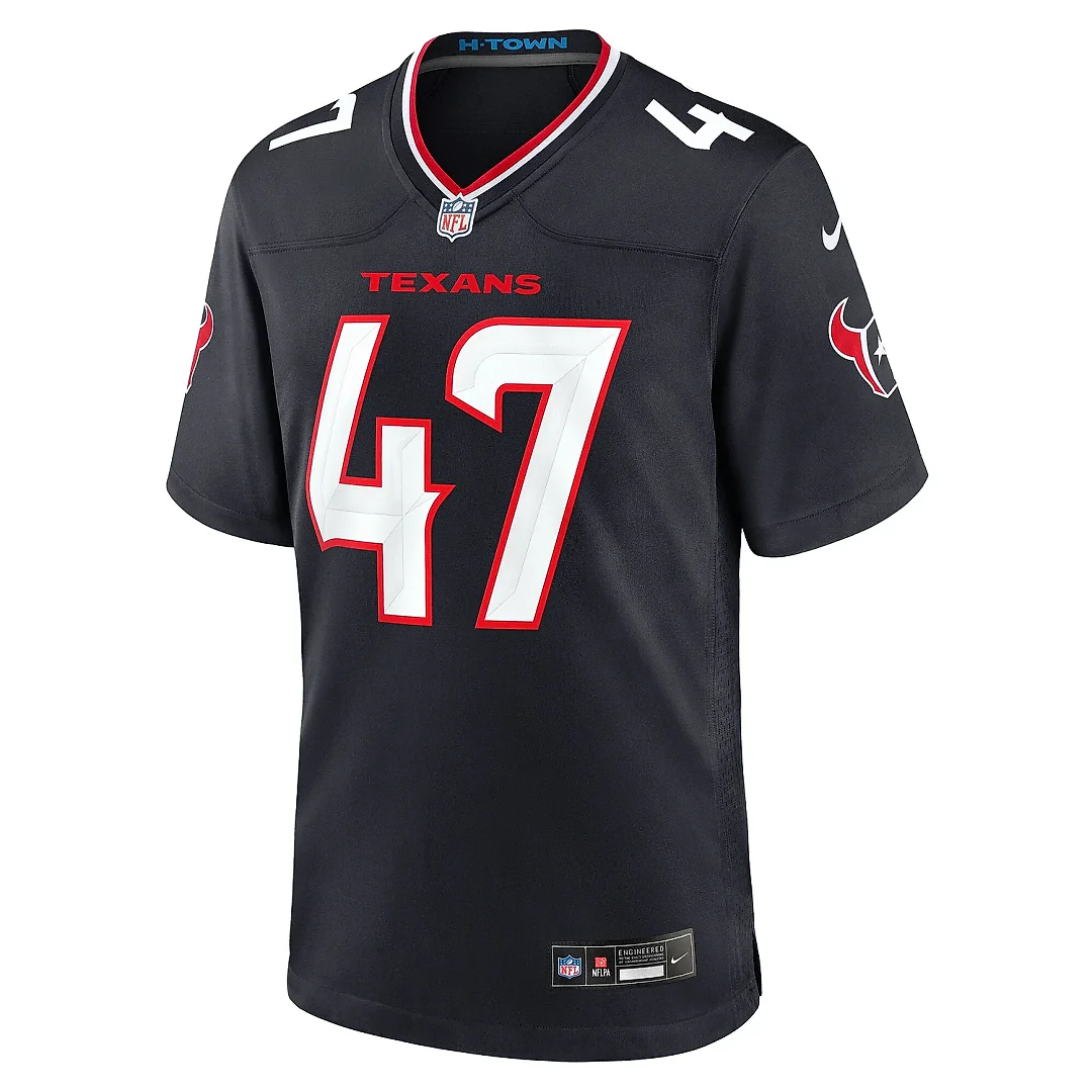 Zennovawear Men's Houston Texans Andrew Beck Navy Team Game Jersey