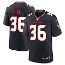 Zennovawear Men's Houston Texans Brandon Hill Navy Team Game Jersey
