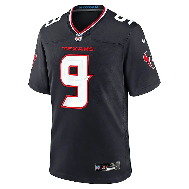 Zennovawear Men's Houston Texans Brevin Jordan Navy Team Game Jersey