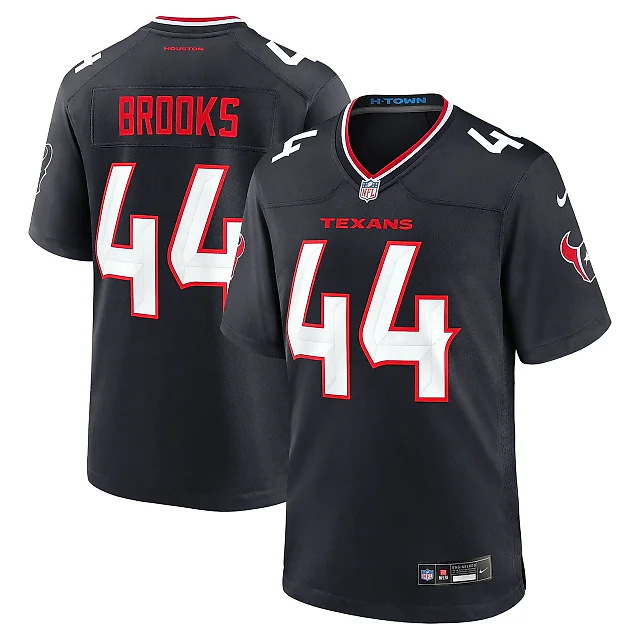 Zennovawear Men's Houston Texans British Brooks Navy Team Game Jersey