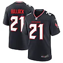 Zennovawear Men's Houston Texans Calen Bullock Navy Team Game Jersey