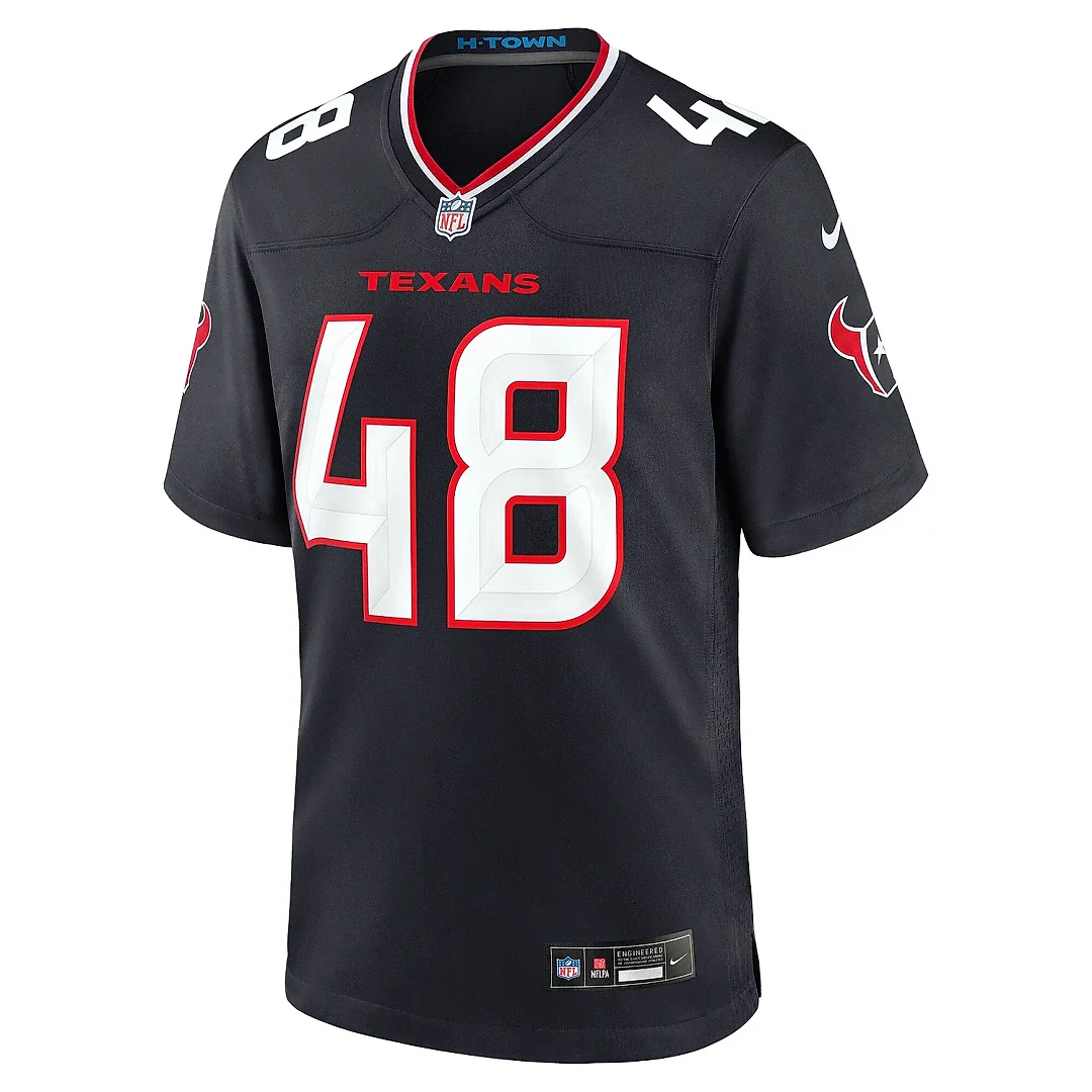Zennovawear Men's Houston Texans Christian Harris Navy Team Game Jersey