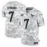 Zennovawear Men's Houston Texans C.J. Stroud Arctic Camo 2024 Salute to Service Limited Jersey