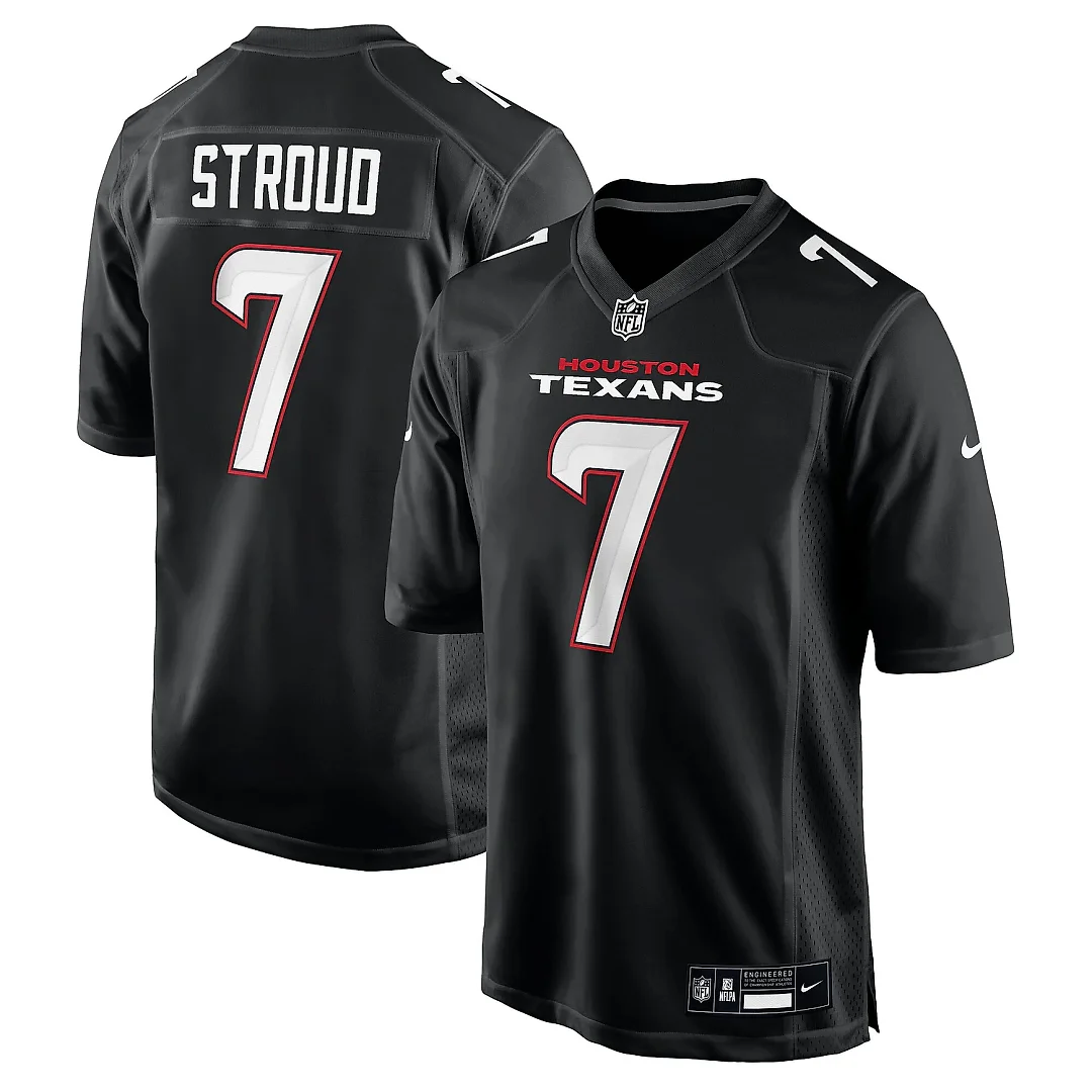 Zennovawear Men's Houston Texans C.J. Stroud Carbon Black Fashion Jersey