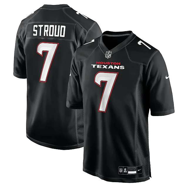 Zennovawear Men's Houston Texans C.J. Stroud Carbon Black Fashion Jersey