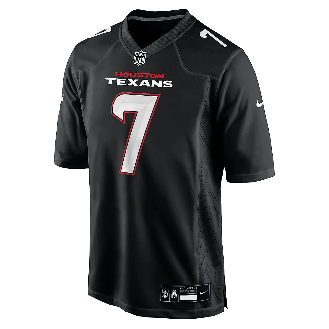 Zennovawear Men's Houston Texans C.J. Stroud Carbon Black Fashion Jersey
