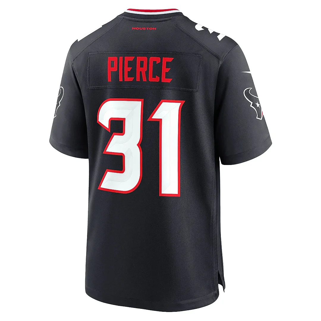 Zennovawear Men's Houston Texans Dameon Pierce Navy Game Jersey