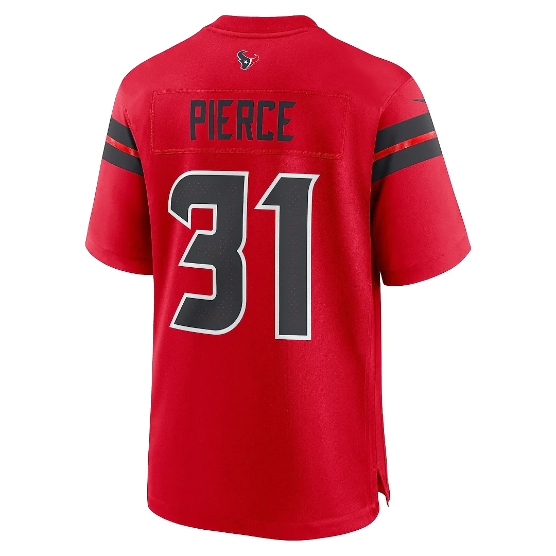 Zennovawear Men's Houston Texans Dameon Pierce Red Alternate Game Jersey