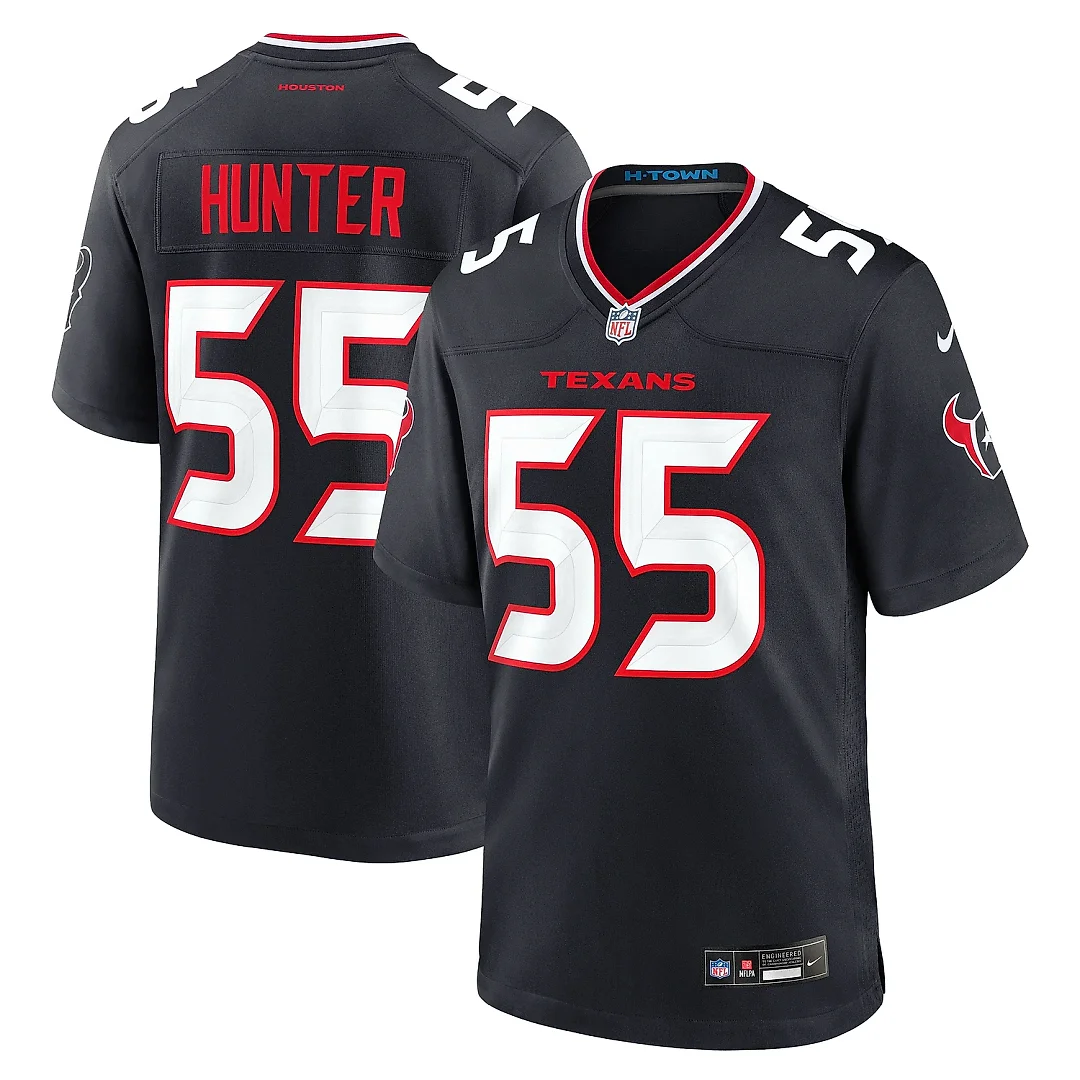 Zennovawear Men's Houston Texans Danielle Hunter Navy Team Game Jersey