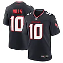 Zennovawear Men's Houston Texans Davis Mills Navy Team Game Jersey
