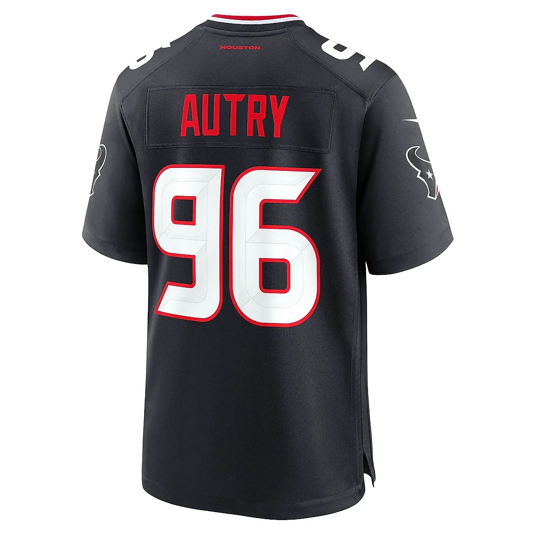 Zennovawear Men's Houston Texans Denico Autry Navy Team Game Jersey