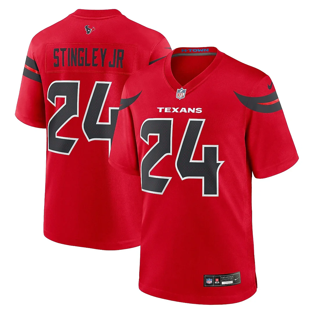 Zennovawear Men's Houston Texans Derek Stingley Jr. Red Alternate Game Jersey