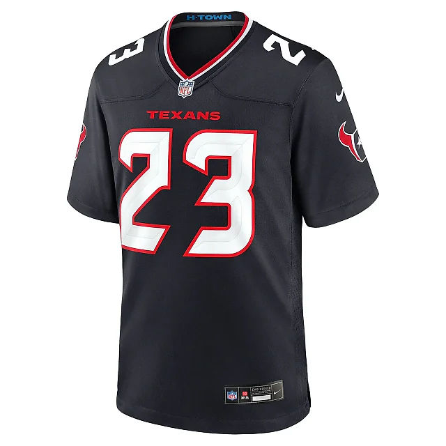 Zennovawear Men's Houston Texans Eric Murray Navy Team Game Jersey
