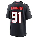 Zennovawear Men's Houston Texans Folorunso Fatukasi Navy Team Game Jersey