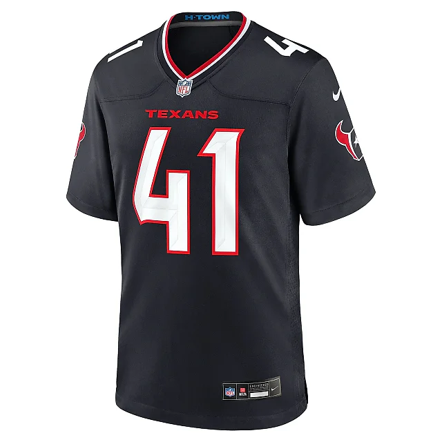 Zennovawear Men's Houston Texans Gregory Junior Navy Team Game Jersey