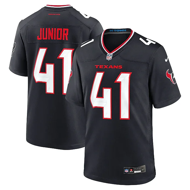 Zennovawear Men's Houston Texans Gregory Junior Navy Team Game Jersey