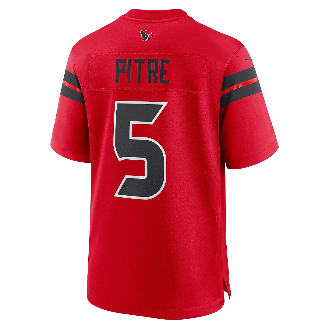 Zennovawear Men's Houston Texans Jalen Pitre Red Alternate Game Jersey