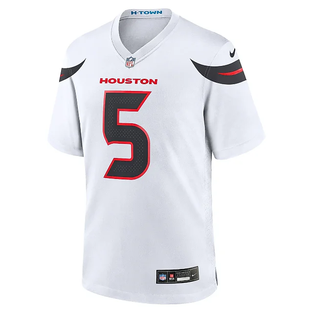 Zennovawear Men's Houston Texans Jalen Pitre White Game Jersey