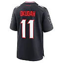 Zennovawear Men's Houston Texans Jeff Okudah Navy Team Game Jersey