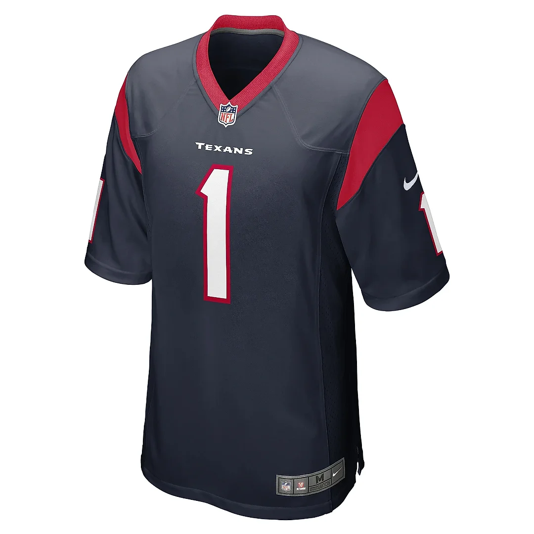 Zennovawear Men's Houston Texans Jimmie Ward Navy Game Player Jersey