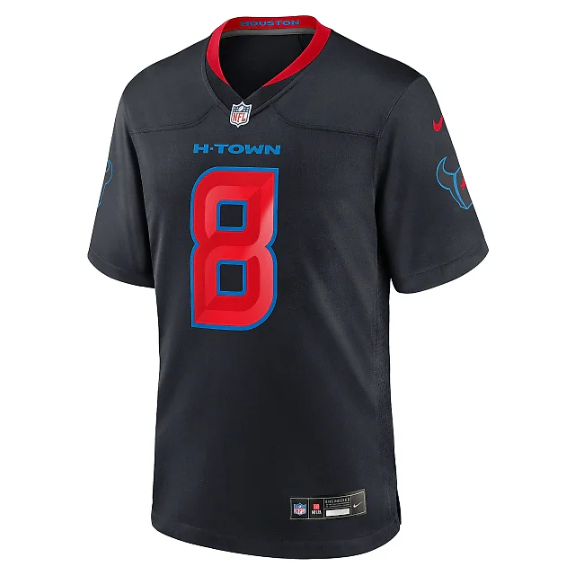 Zennovawear Men's Houston Texans John Metchie III Navy 2nd Alternate Game Jersey