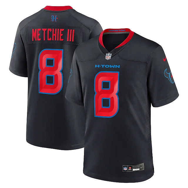 Zennovawear Men's Houston Texans John Metchie III Navy 2nd Alternate Game Jersey